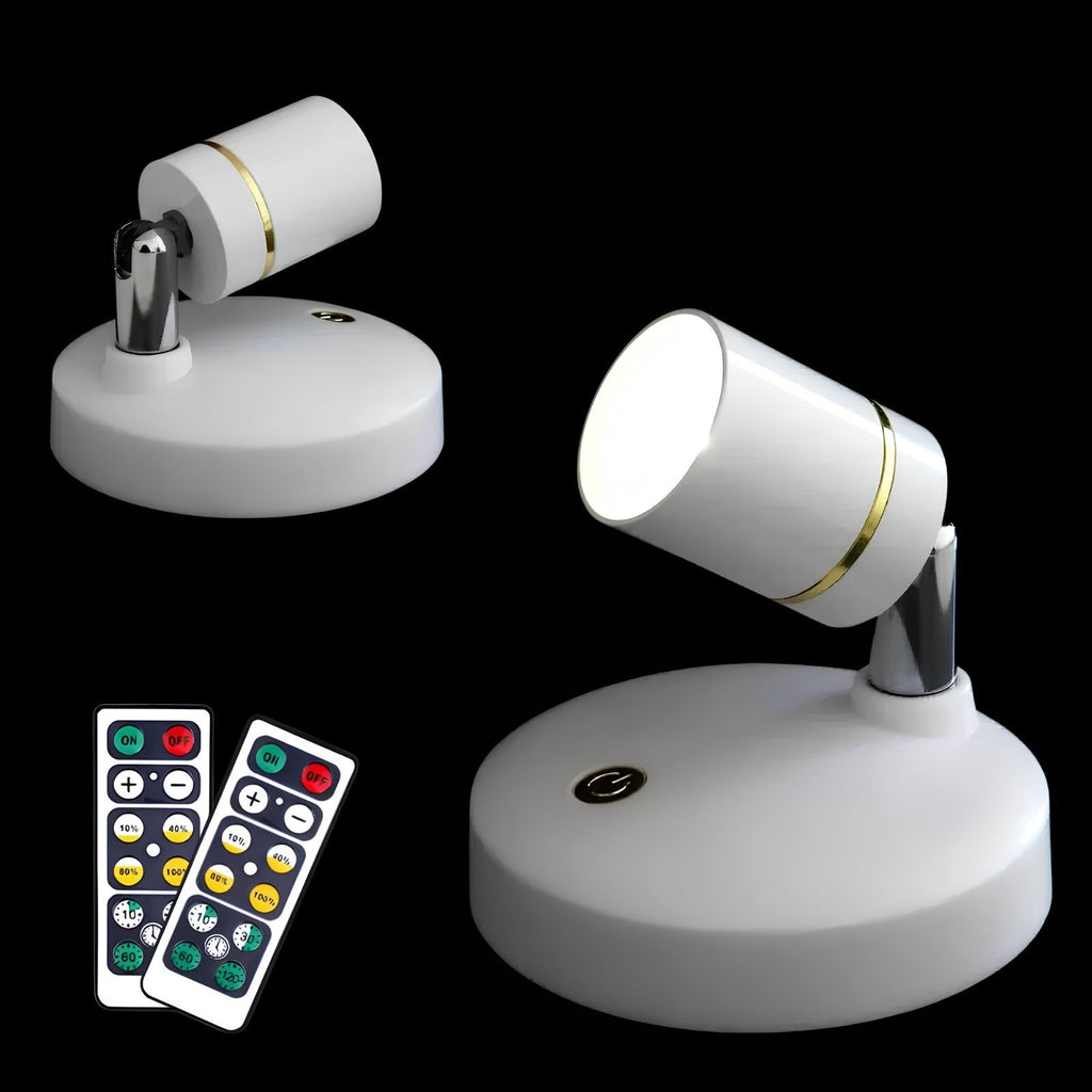 Versatile easy-to-install wall spotlight with remote control