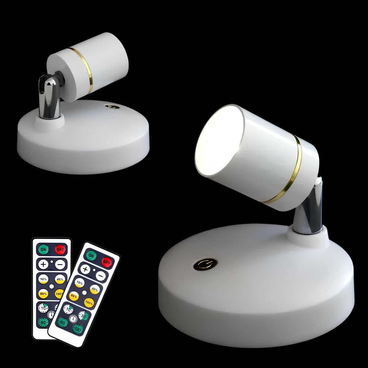 Versatile easy-to-install wall spotlight with remote control