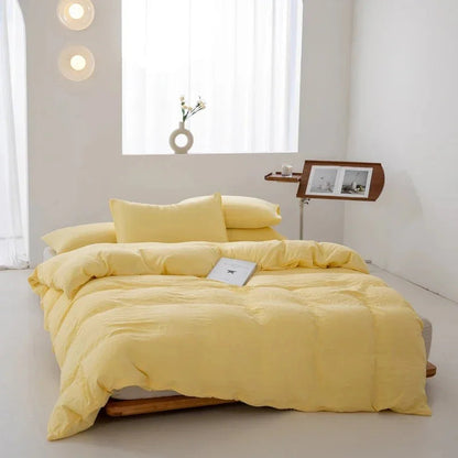 Duvet Cover Set – Plain Quilt Cover & Pillowcases, Single to King, 18 Colours