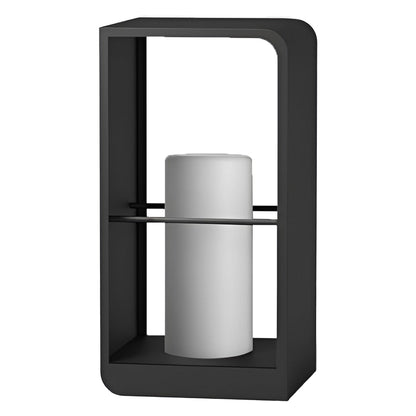 Black Lantern Outdoor Light Rectangular Frame Waterproof Lamp