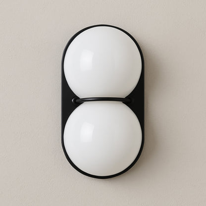 Capella Mid Century Modern Duo Sphere Wall Light Sconce