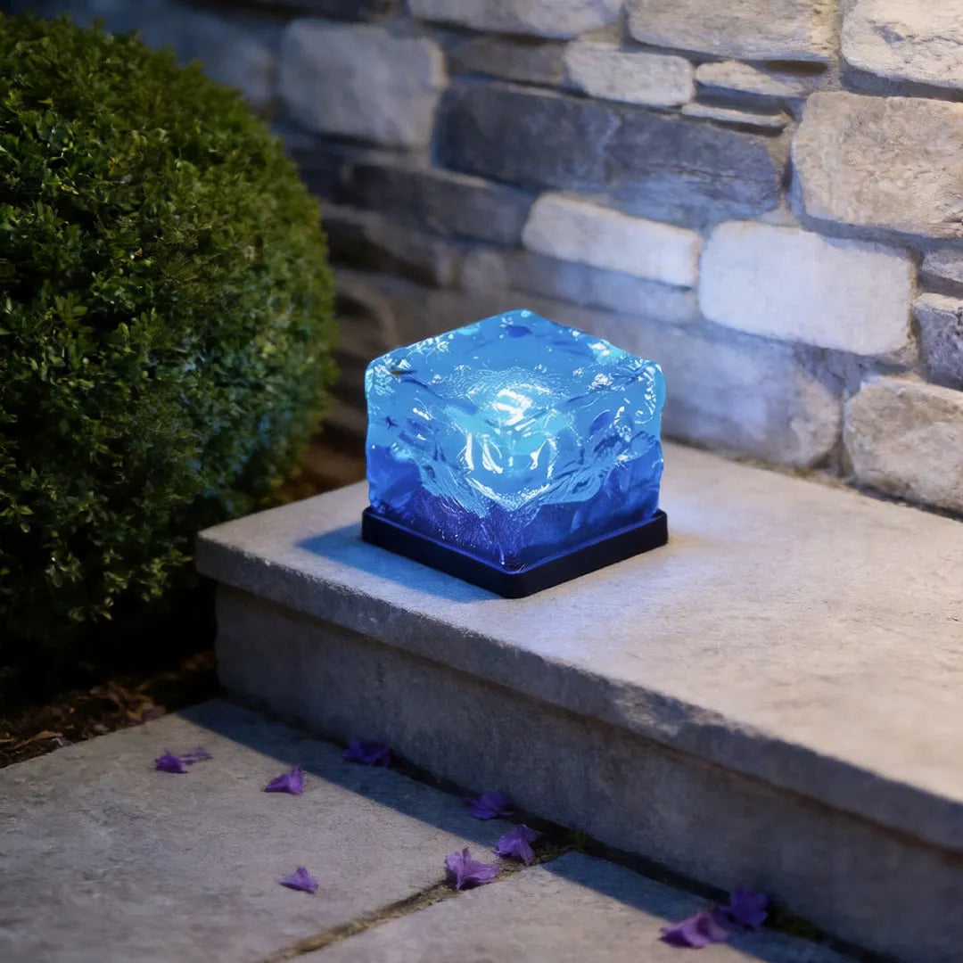 Outdoor Ice Cube Lights Modern Intelligent Solar Step Light