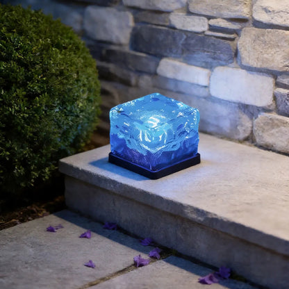 Outdoor Ice Cube Lights Modern Intelligent Solar Step Light