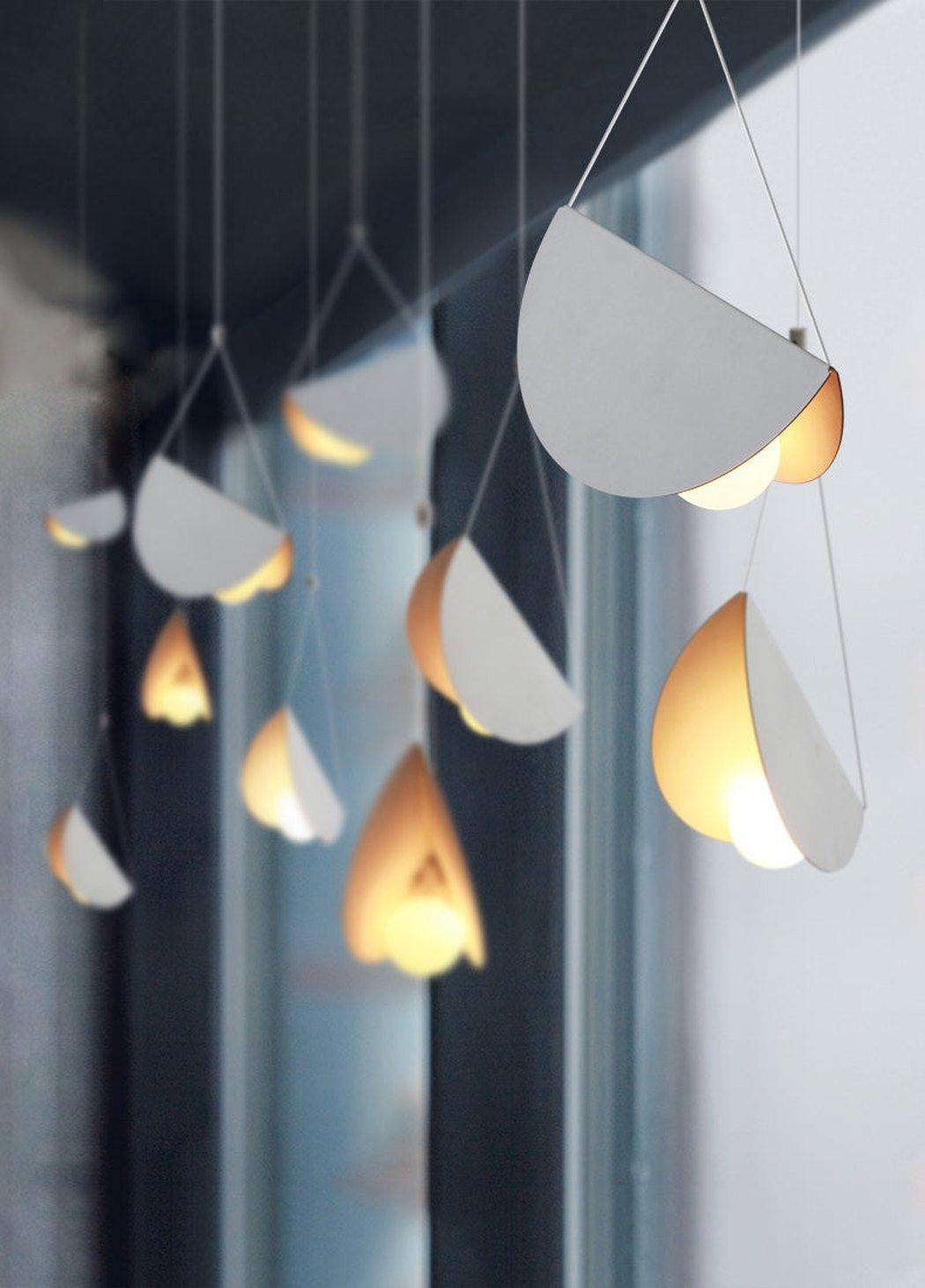 White Glider Minimalist Line Pendant Light