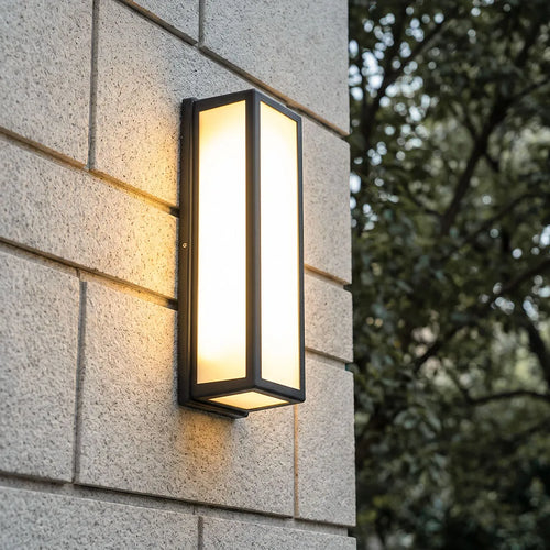 Contemporary Outdoor Wall Light Black LED Waterproof Light