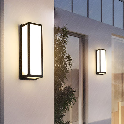 Contemporary Outdoor Wall Light Black LED Waterproof Light