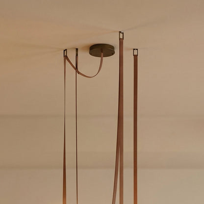 Corium Leather Glass Chandelier