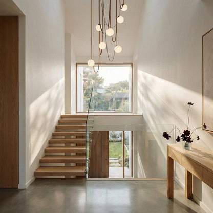 Corium Leather Glass Chandelier