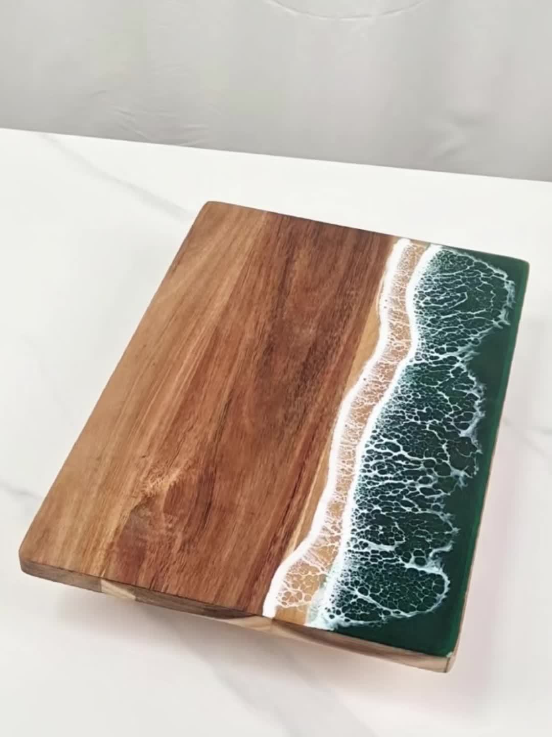 Resin Cutting Board - Acacia Wood Serving Board
