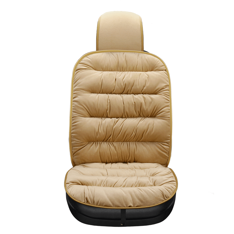 Car Seat Cushion – Quilted Plush Front Seat Cover with Headrest, Soft & Breathable, 4 Colours
