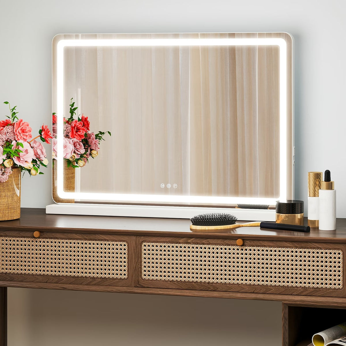 LED Vanity Mirror – Hollywood-Style Lighted Makeup Mirror, 33 × 43 to 81 × 56cm