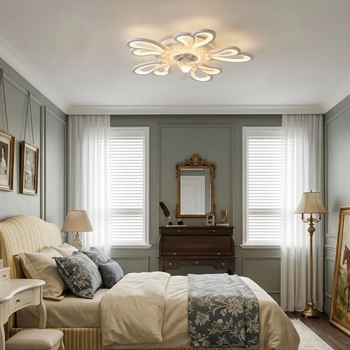 Decorative Ceiling Fans with Lights Nordic LED Light