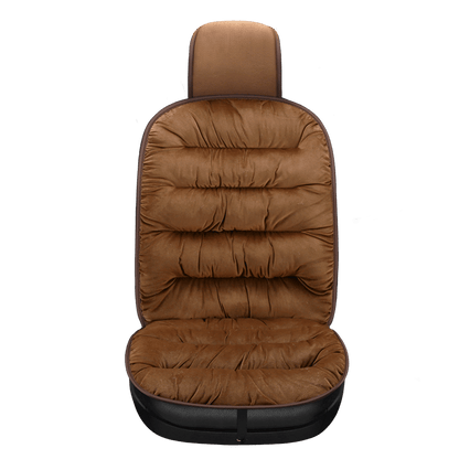 Car Seat Cushion – Quilted Plush Front Seat Cover with Headrest, Soft & Breathable, 4 Colours