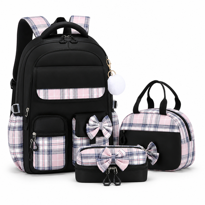 Large-Capacity Laptop & Tablet Backpack Set (3-Piece)