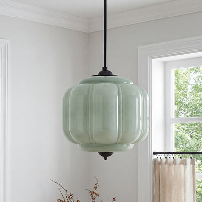 Lumi Vintage Milk Glass Oiled Brass Eloise Pendant Light