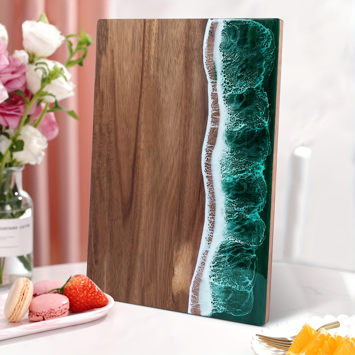 Resin Cutting Board - Acacia Wood Serving Board