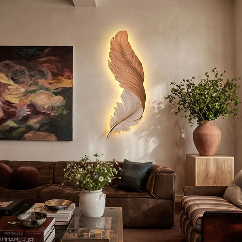 Feather Wall Lamp Modern Luxury Creative LED Art Deco Lamp
