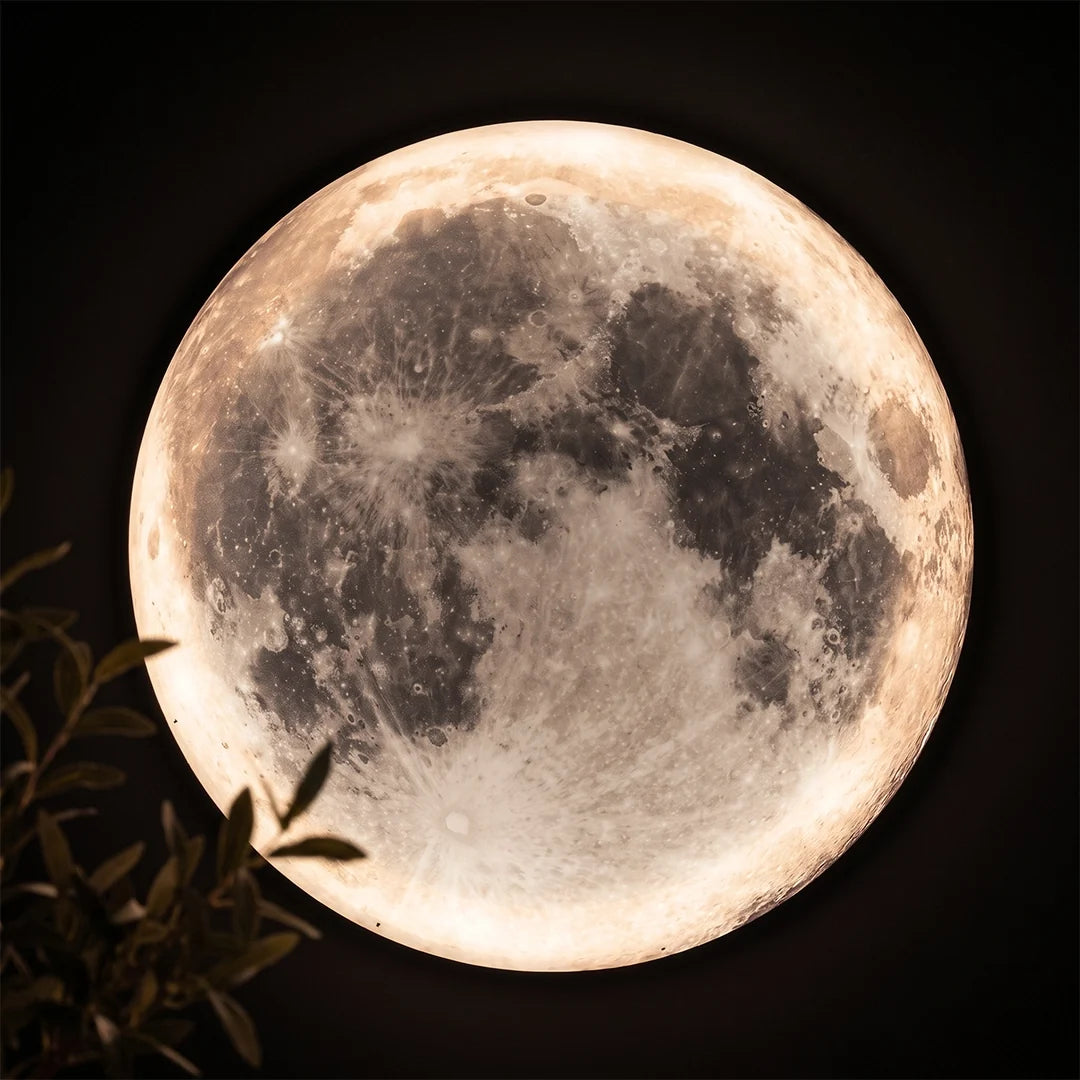 Full Moon Lamp Wall Modern Round LED Artistic Lamp