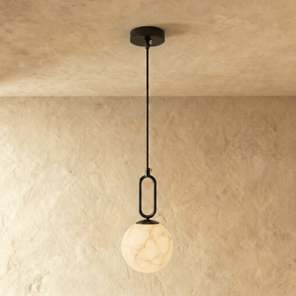 Gong Alabaster Pendant Light