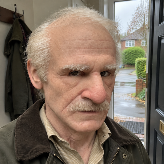 Halloween Mask - Realistic Latex Old Man Mask in a British home