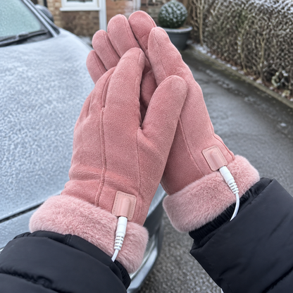 Heated Gloves - Electric Rechargeable Winter Gloves in a British home
