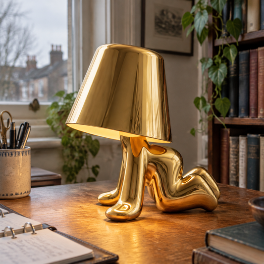 Industrial Table Lamp - Metal Task Reading Light in a British home