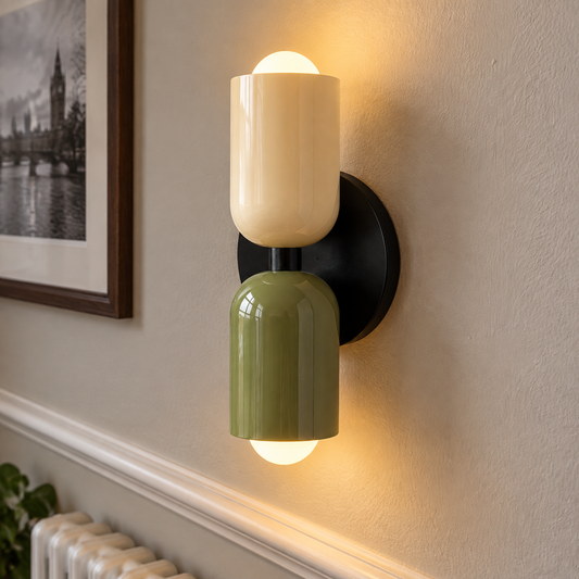 Industrial Wall Lamp - 2 Adjustable Head Light in a British home