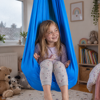 Kids Hammock Swing - Organic Cotton Cocoon Seat in a British home