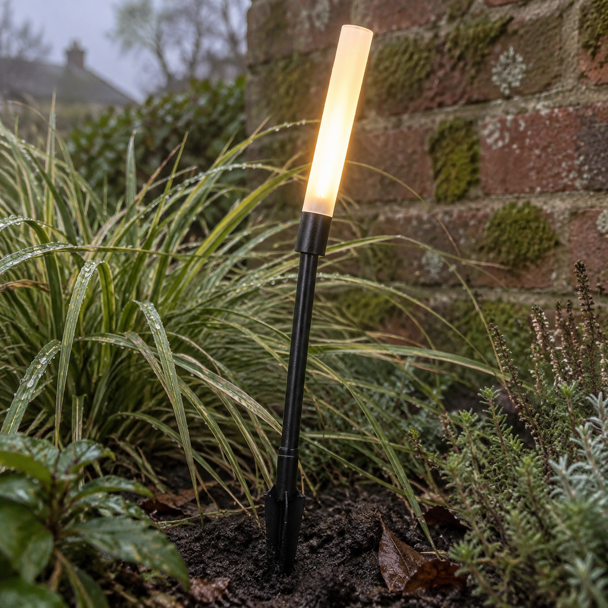 Landscape Spike Light - Outdoor LED Lawn Light in a British home