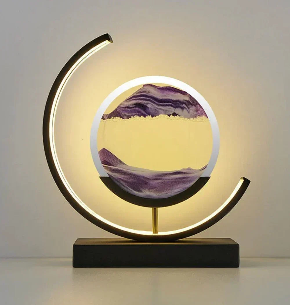 Minimalist sand-colored decorative landscape lamp