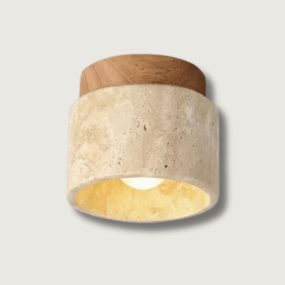 Hallway Ceiling Light – Slim LED Flush Light for Stairs & Corridors, Wood or Brown, 2 Sizes