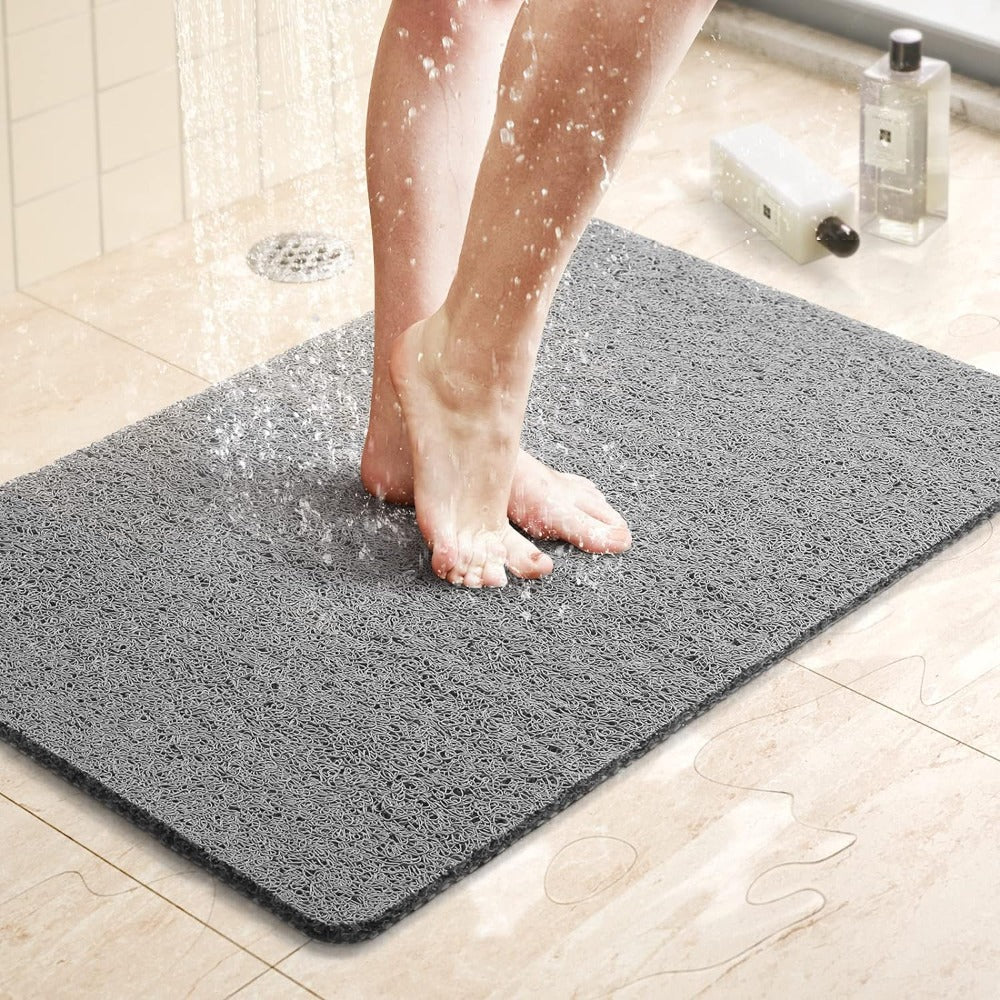 Non-Slip Shower Mat  – Soft, Safe, Easy to Clean, Customizable Size, Quick Water Drainage