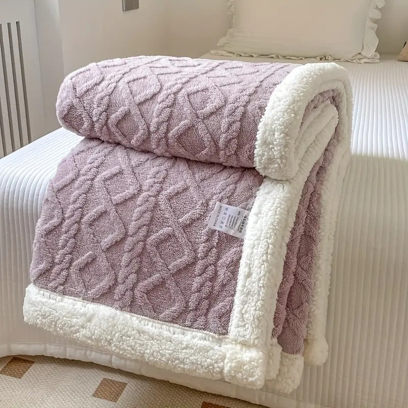 Sherpa Fleece Blanket - Double Sided Throw