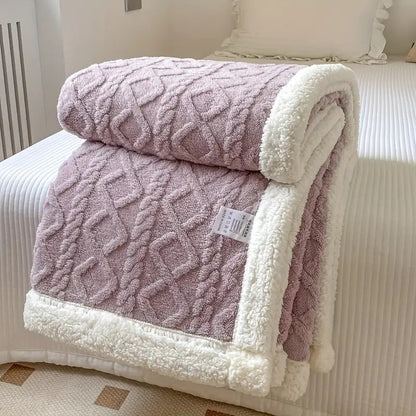 Sherpa Fleece Blanket - Double Sided Throw