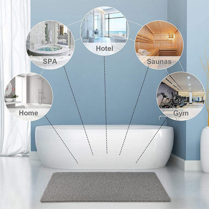 Non-Slip Shower Mat  – Soft, Safe, Easy to Clean, Customizable Size, Quick Water Drainage