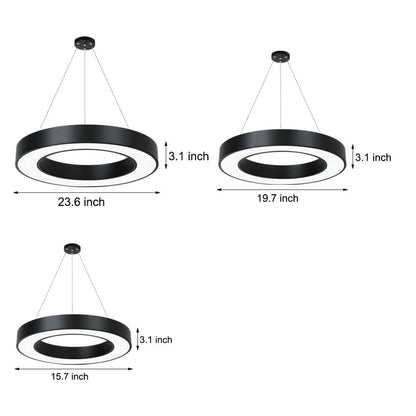 LED Pendant Ring Ceiling Light Modern Metal Acrylic Light