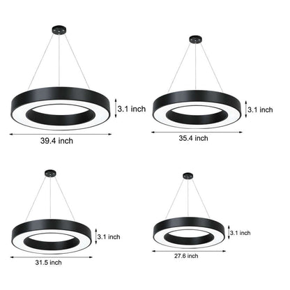 LED Pendant Ring Ceiling Light Modern Metal Acrylic Light
