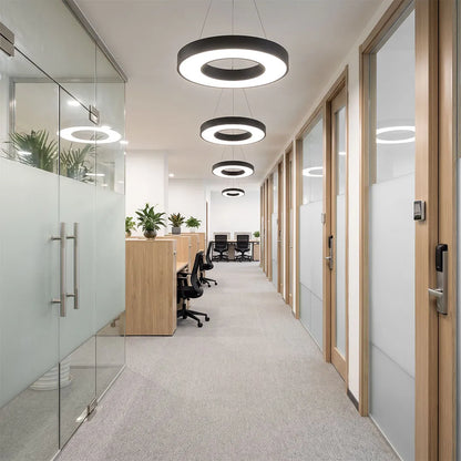 LED Pendant Ring Ceiling Light Modern Metal Acrylic Light
