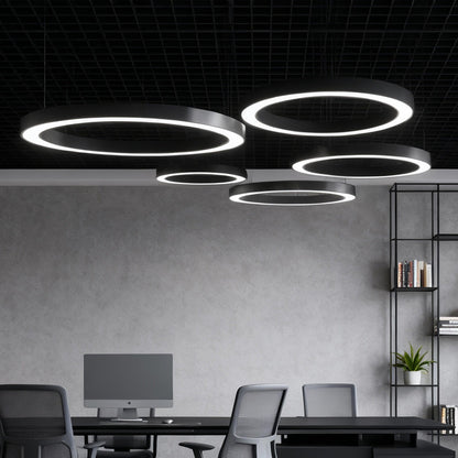 LED Pendant Ring Ceiling Light Modern Metal Acrylic Light