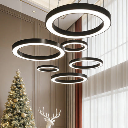 LED Pendant Ring Ceiling Light Modern Metal Acrylic Light
