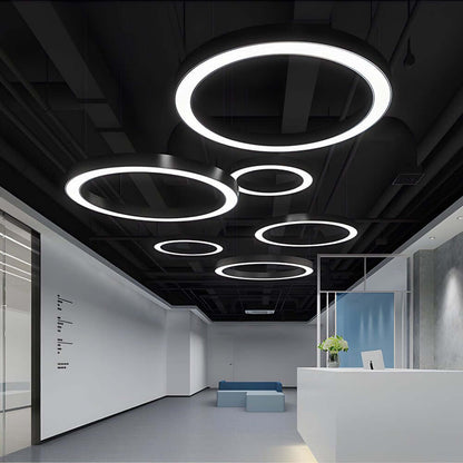 LED Pendant Ring Ceiling Light Modern Metal Acrylic Light