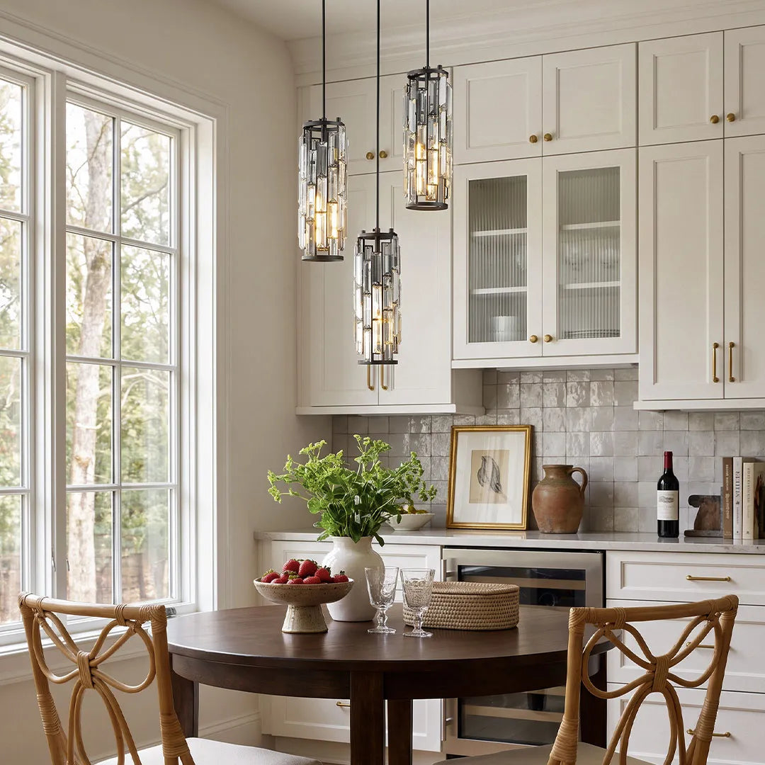 Mini Crystal Pendant Light Creative Art Crystal Island Ceiling Light