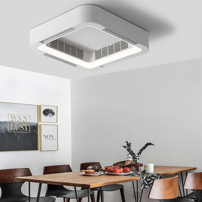 Low Profile Bladeless Ceiling Fan with Light Inverter LED Light