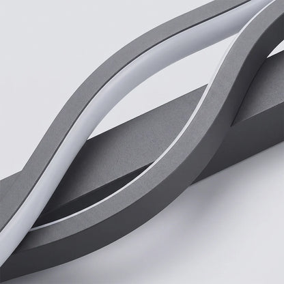 Modern Linear Wall Sconce Creative Black Aluminum Lamp