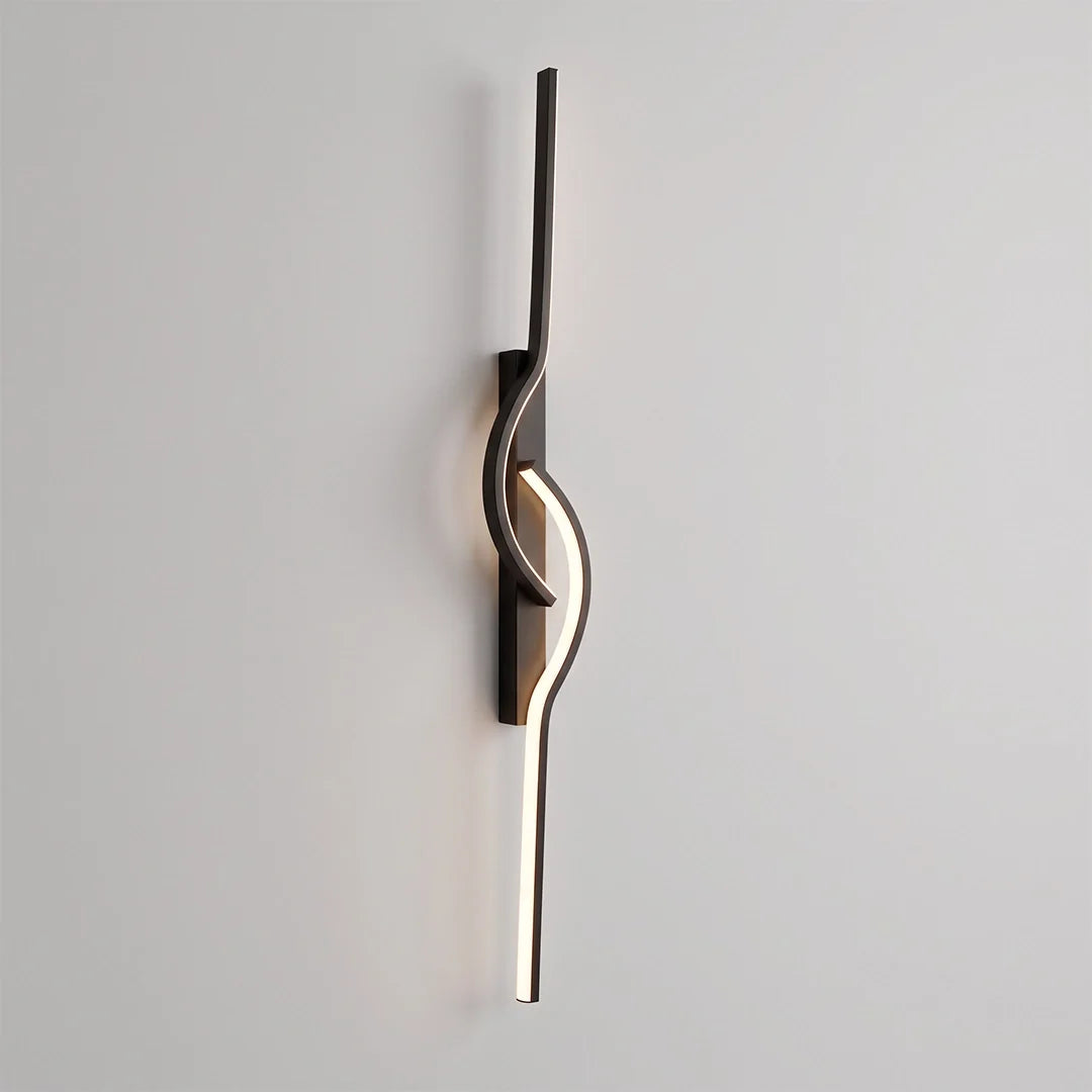 Modern Linear Wall Sconce Creative Black Aluminum Lamp