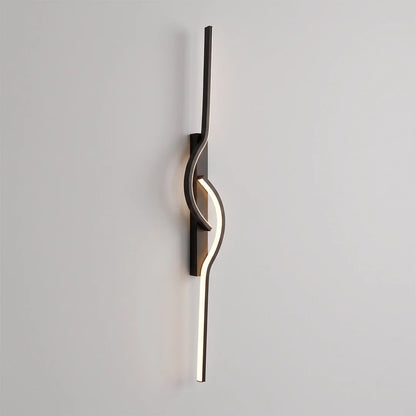 Modern Linear Wall Sconce Creative Black Aluminum Lamp