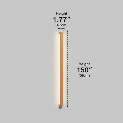 Modern Minimalist Wood Up&Down LED Long Strip Indoor Wall Sconce