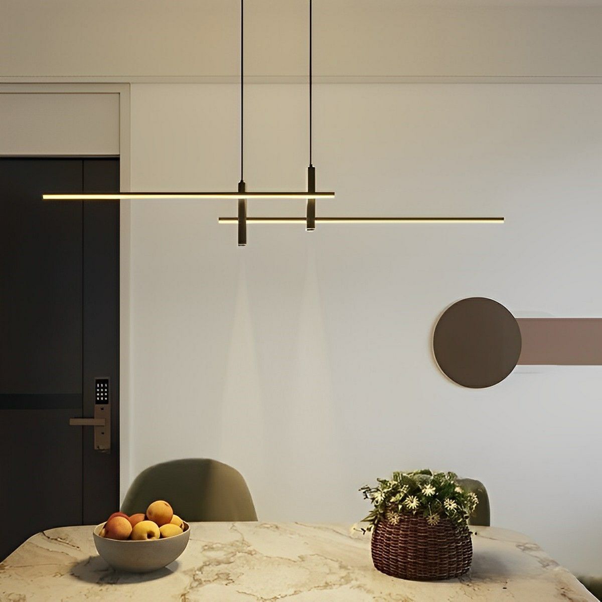 Modern MinimalistLED Long Strip Indoor Pendant Lights