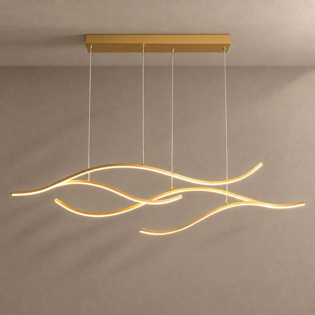 Linear Pendant Light for Kitchen Island - Dimmable LED