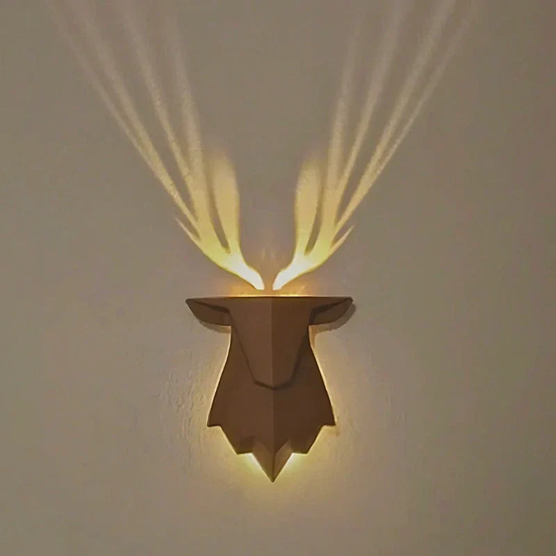 Projection Wall Light – LED Animal Silhouette Night Light, Eagle, Owl, Antlers or Peacock
